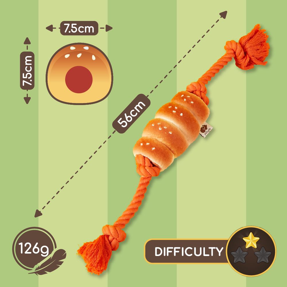 Sausage Bun Tug Toy