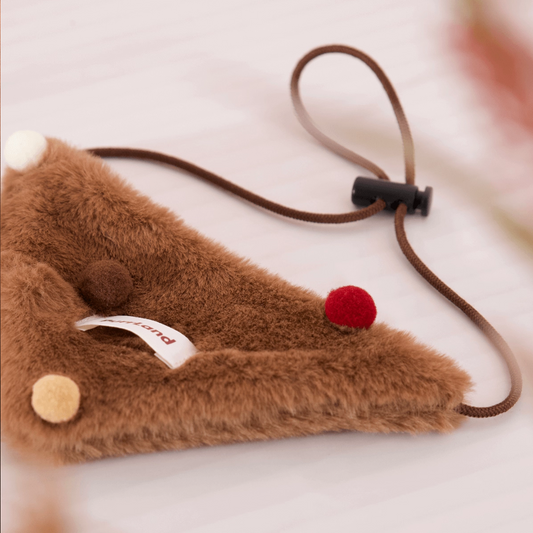 Chocolate Plush Bandana – Festive Pet Accessory for Cats & Dogs