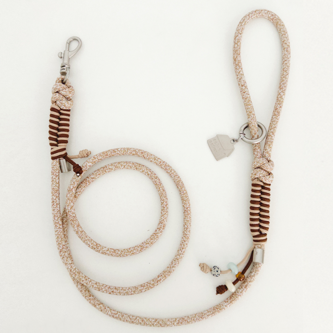 Speckled Beaded Two-Tone Woven Leash - Small & Medium Breeds