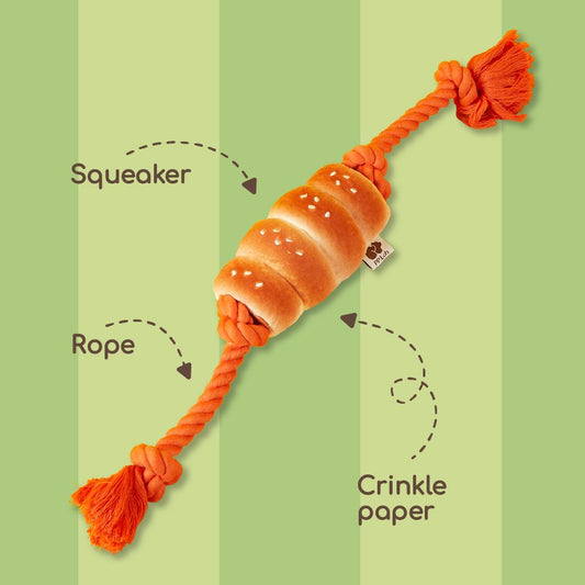 Sausage Bun Tug Toy